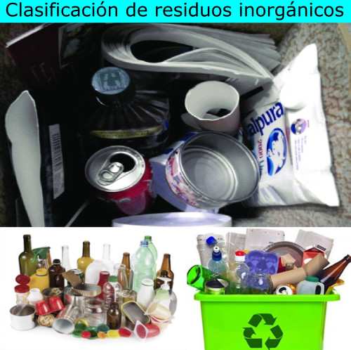 Clasificación de residuos inorgánicos