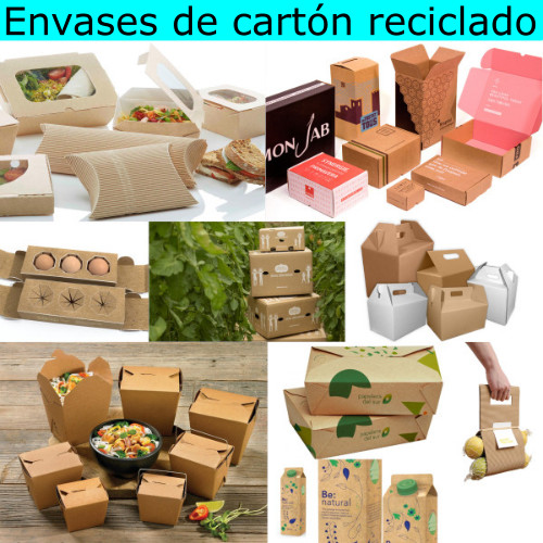 Envases de cartón reciclado