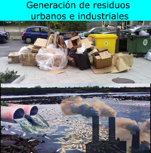 Generación de residuos urbanos e industriales