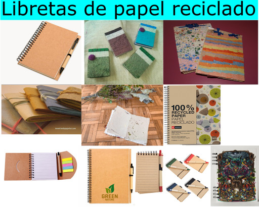 Libretas de papel reciclado