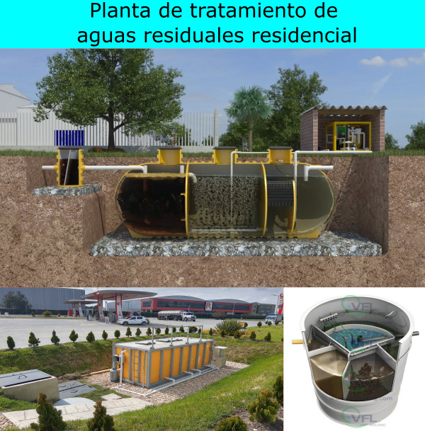 planta de tratamiento de aguas residuales residencial