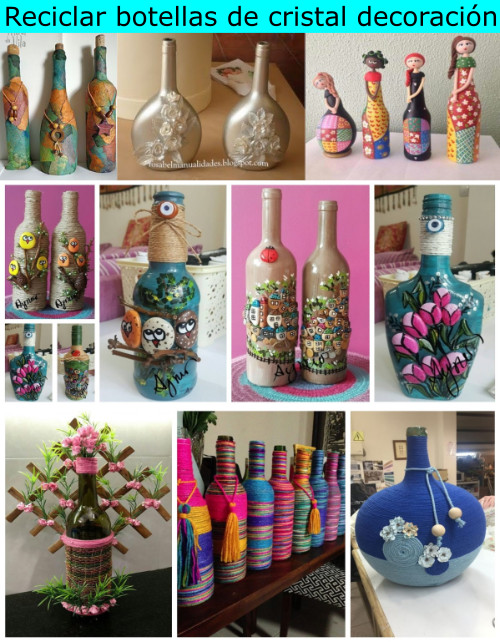 Reciclar botellas de cristal decoración