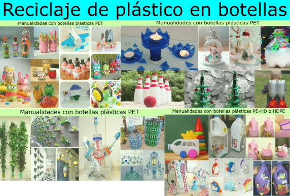 Reciclaje de plástico en botellas