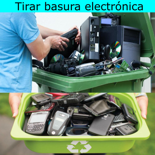 Tirar basura electrónica