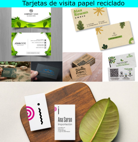 Tarjetas de visita papel reciclado